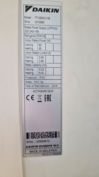 Aer condiționat Daikin 21000 Btu