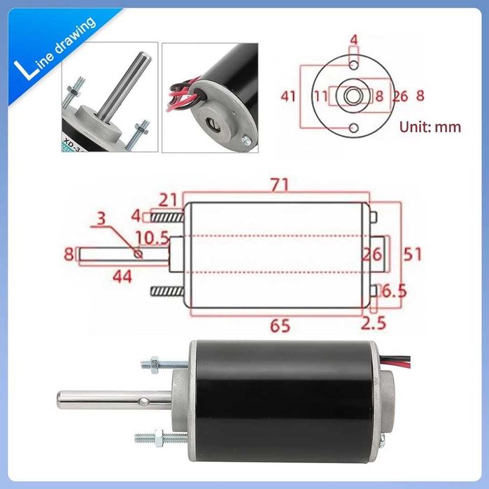 Motor de curent continuu de 12V/24V
