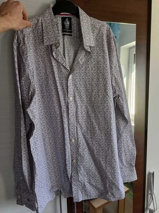 Camasa Jeff Banks Shirt Simpla Eleganta Alb Floral Size XL / 18