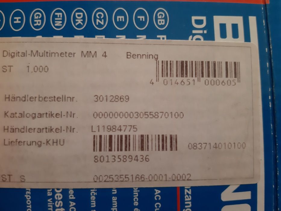 Multimetru digital Benning mm4
