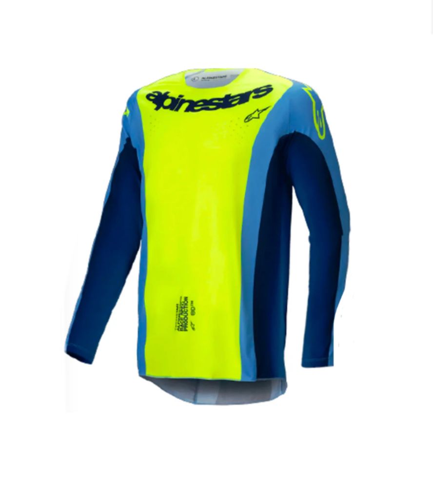 Мотокрос Блуза Alpinestars 2025 Techstar Melt Jersey YELLOW FLUO BLUE