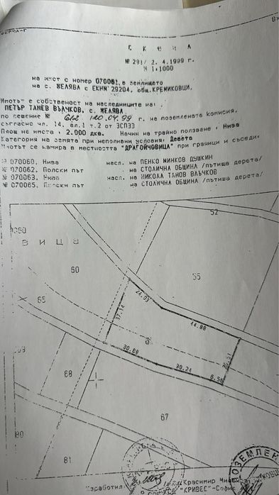 Продавам ниви в село Желява