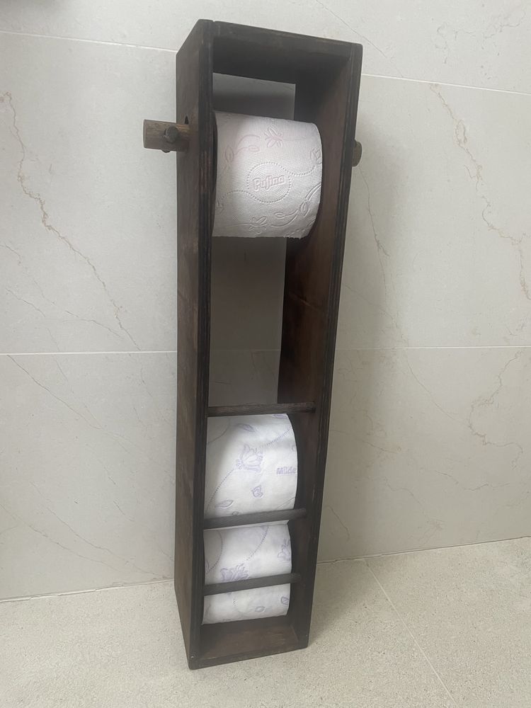 Vand suport lemn hartie toaleta