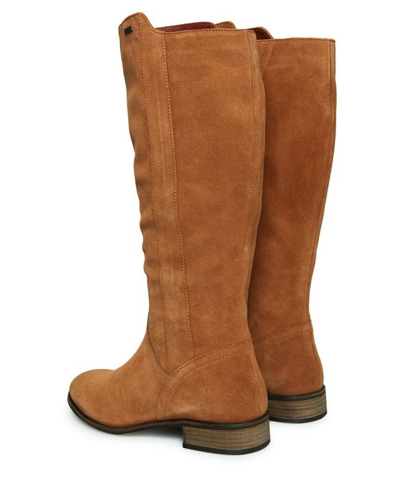 Нови Superdry Женски Дамски Високи Кожени Ботуши 36