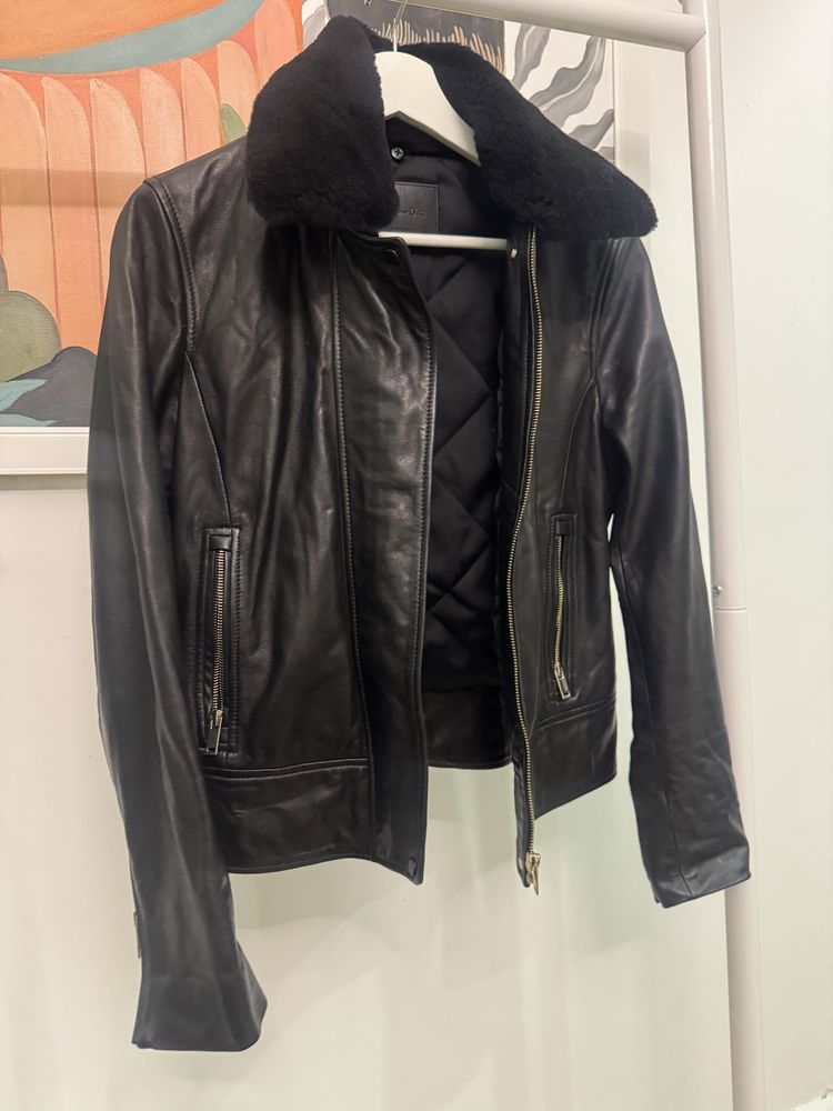 Куртка кожа massimo dutti