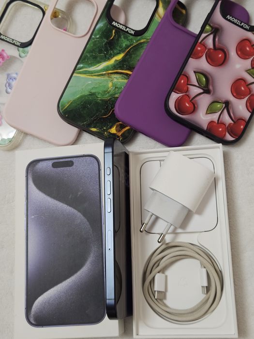 Iphone 15 pro 128GB Blue Titanium Full box, ca nou