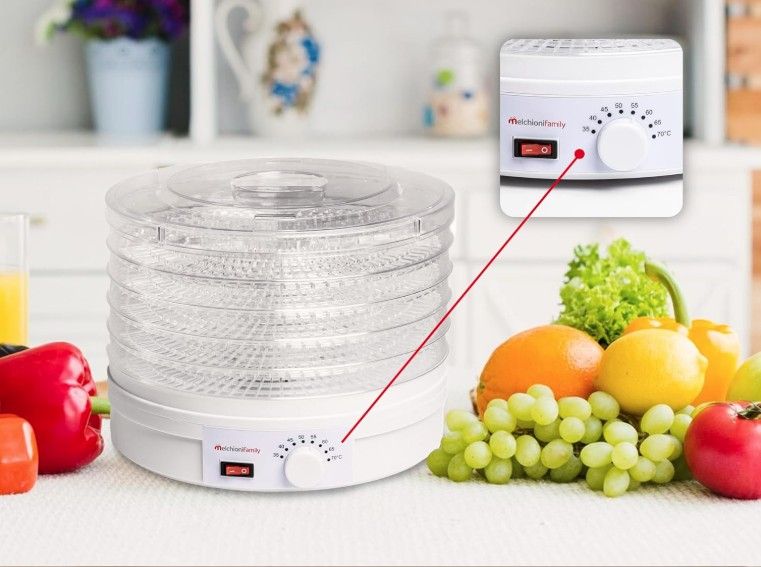 Uscator electric alimente 5 tavi, 250W, temperatura reglabila | 303516
