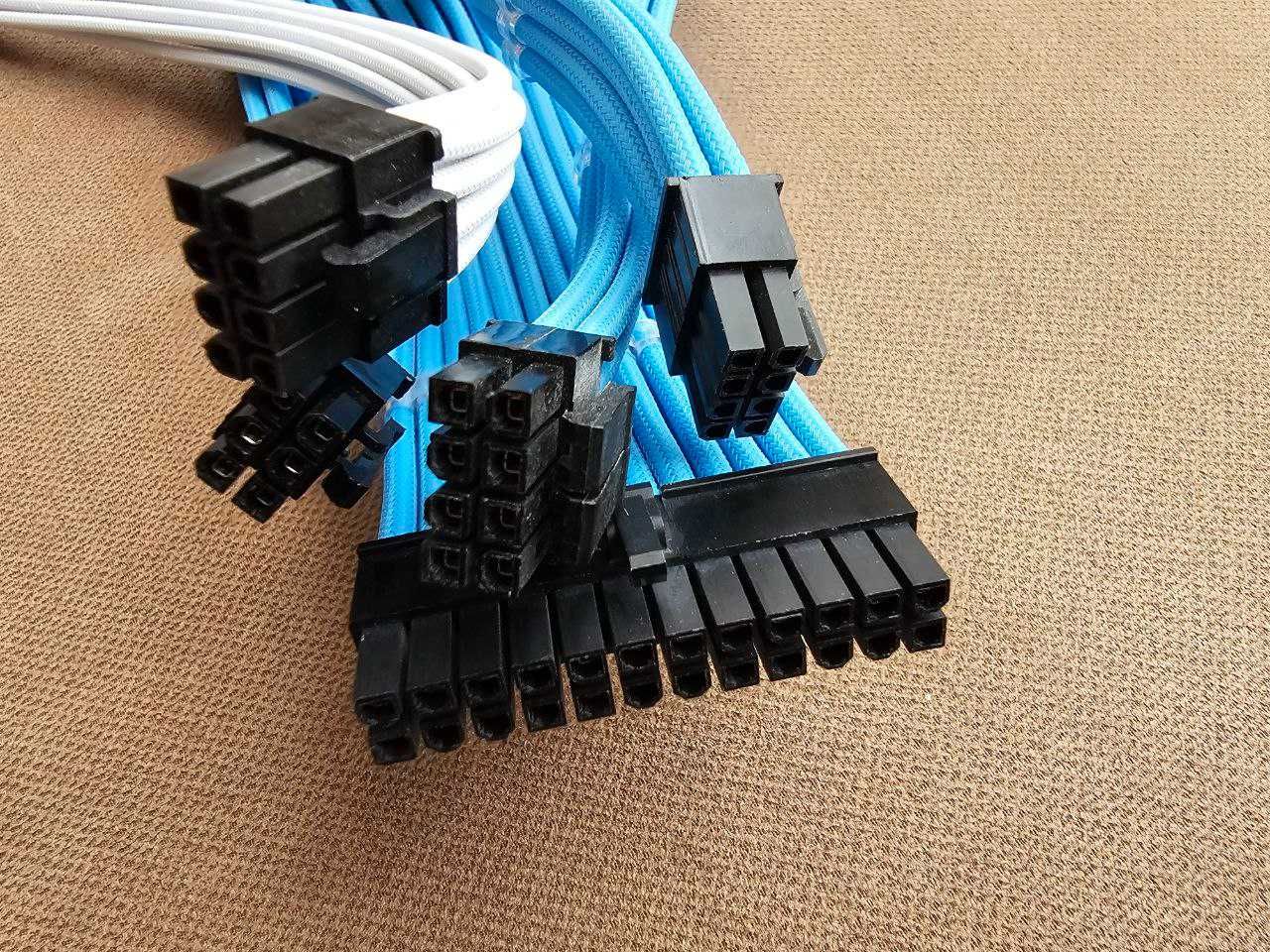 Плетени кабели 24pin | 4+4pin | 2x8pin | 6pin extension cable for PSU