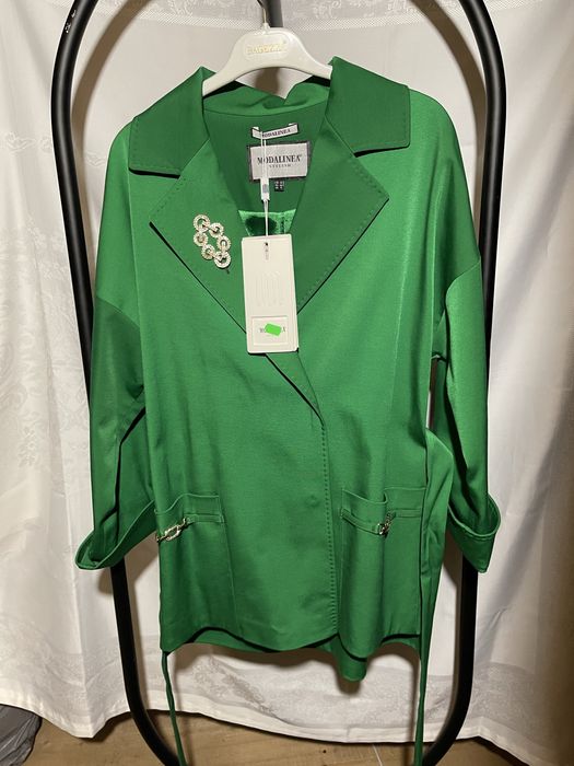 Palton verde de toamnă