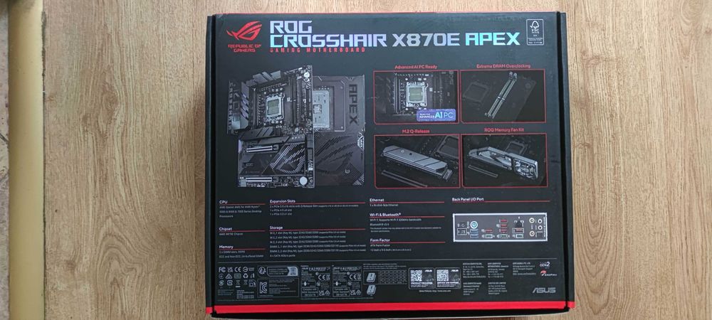 Дънна платка ASUS ROG Crosshair X870E Apex