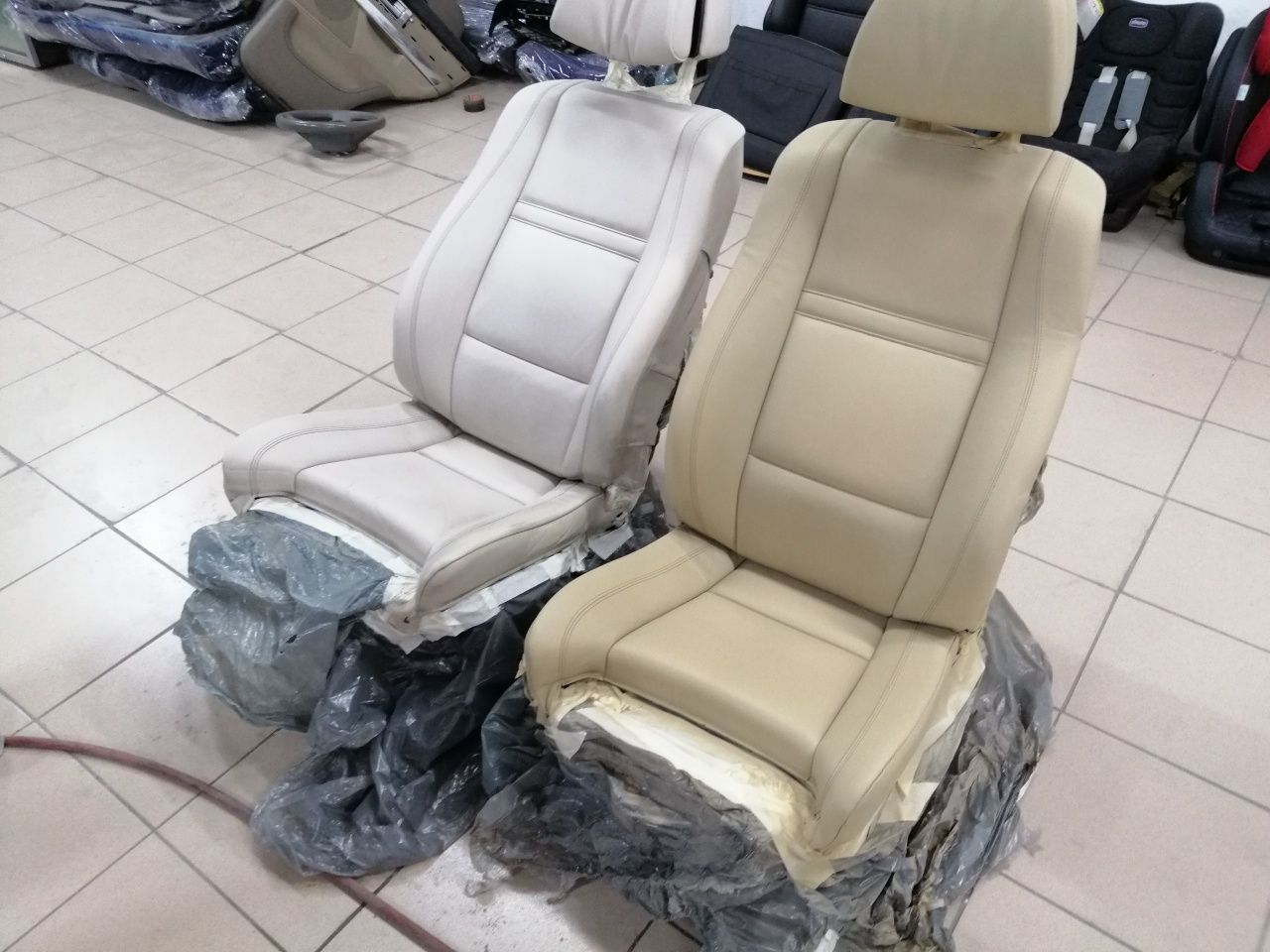 Vopsea Piele Scaune confort Crem Bej Bmw x5 x6 E70-E71 Recondiționares