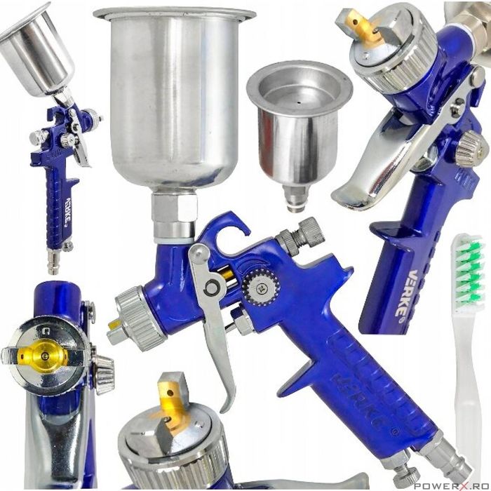Pistol de vopsit profesional cu rezervor HVLP 125ml 0.8mm