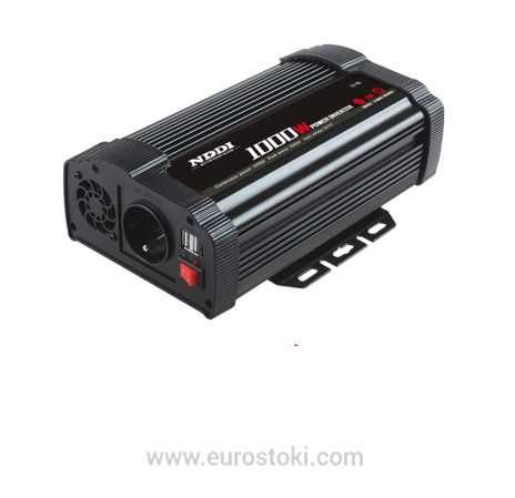 Инвертор NDDI POWER 1000 W преобразувател на напрежение 12 V към 230 V