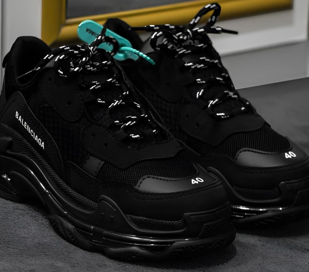 Balenciaga Triple S – Черни мъжки маратонки