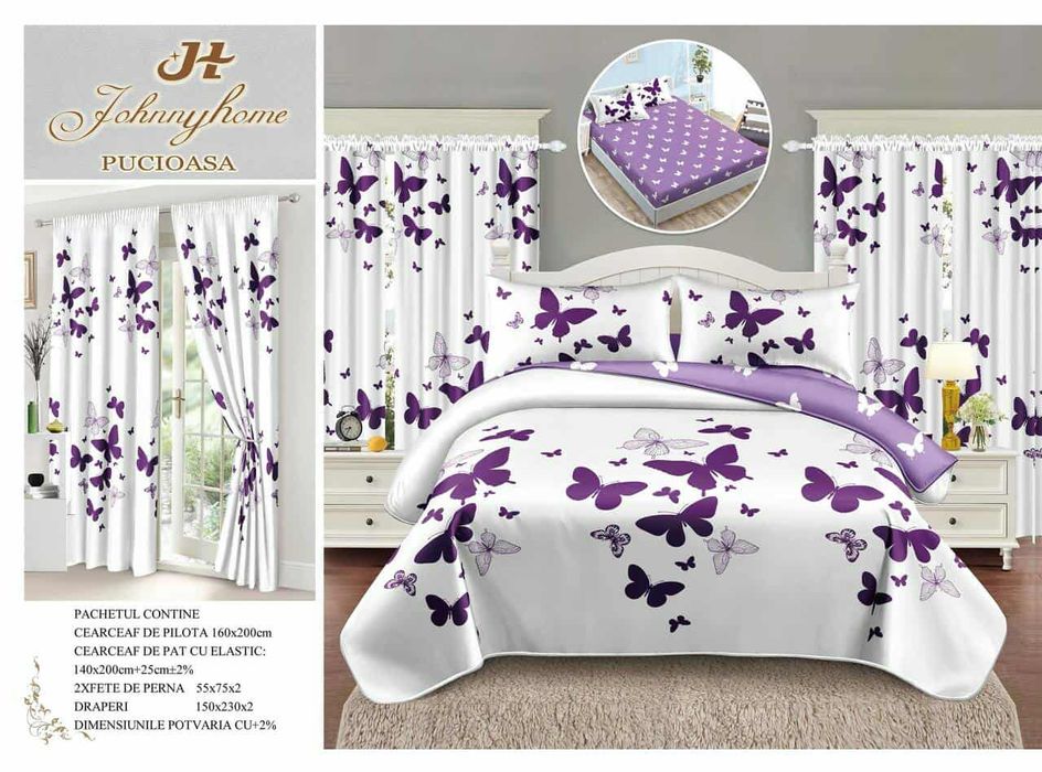 Set lenjerie+draperii