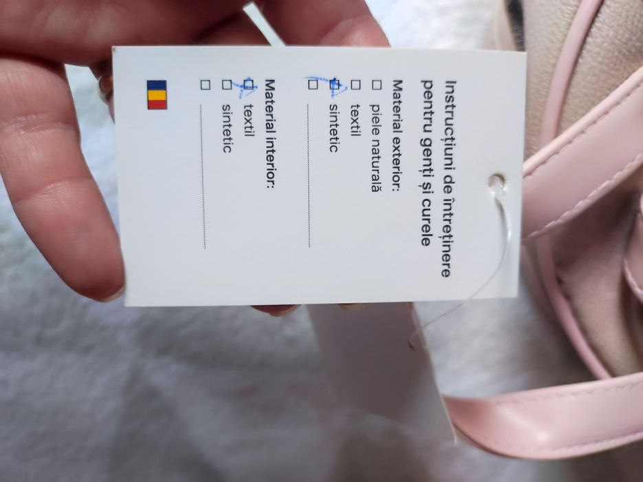 Rucsac mic roz cu bej Catwalk/Deichmann nou cu eticheta