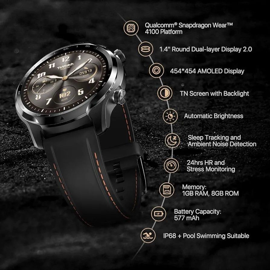 Mobvoi TicWatch 3 Pro GPS Premium Smartwatch