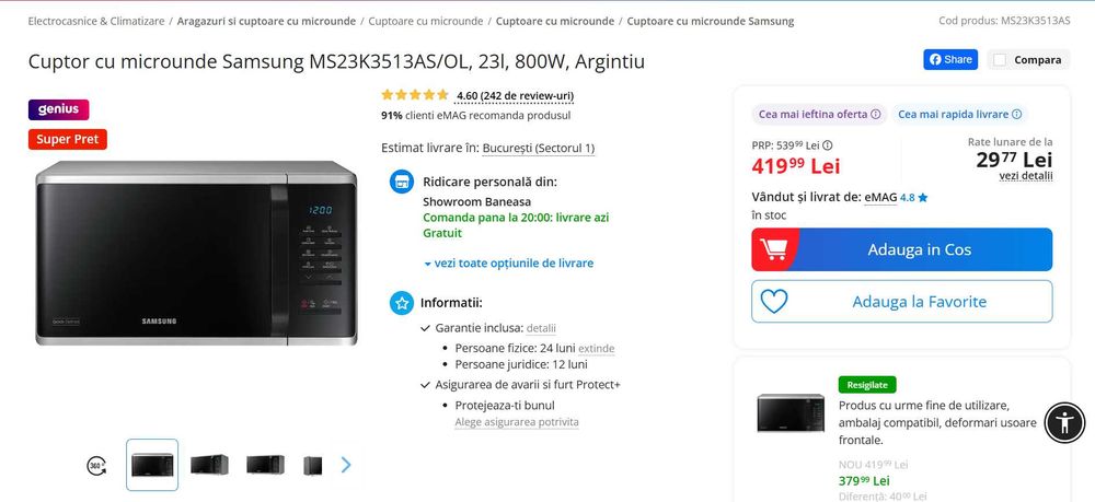Cuptor cu microunde Samsung - nou, sigilat