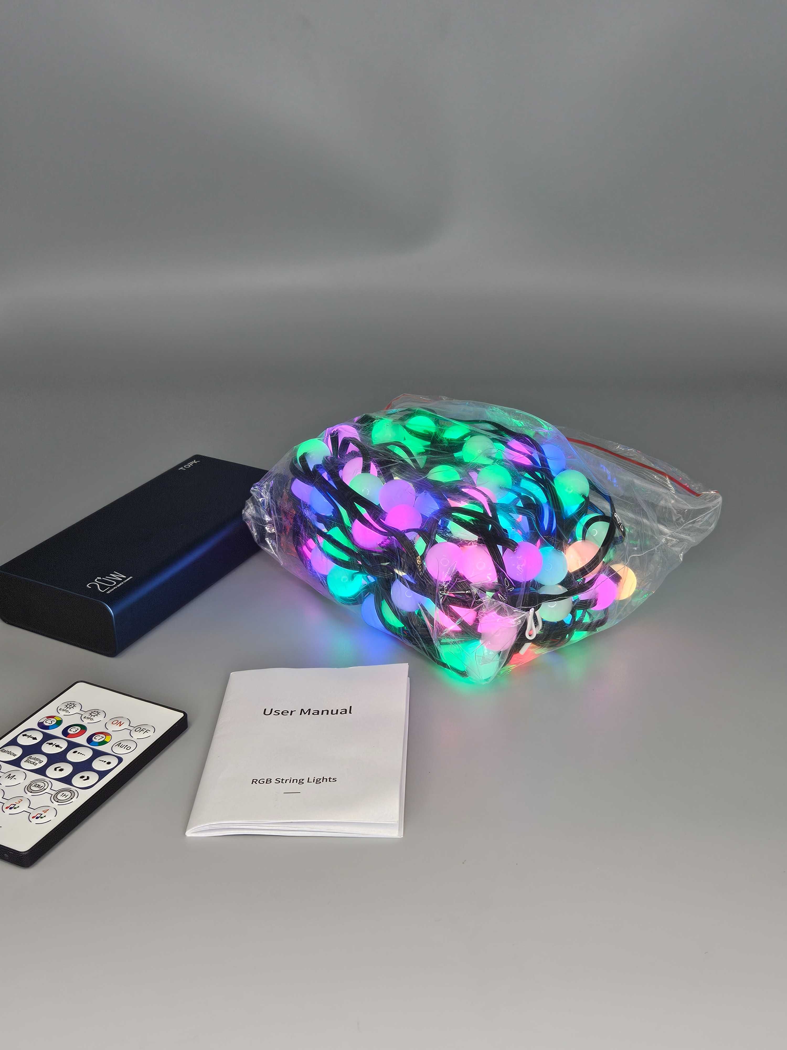 RGB LED гирлянд с дистанционно – 10 метра, многоцветен, ТОП Цена!
