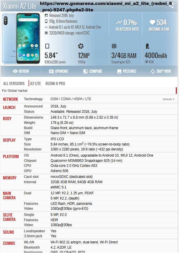Xiaomi Mi A2 Lite отличен, с чисто нова батерия