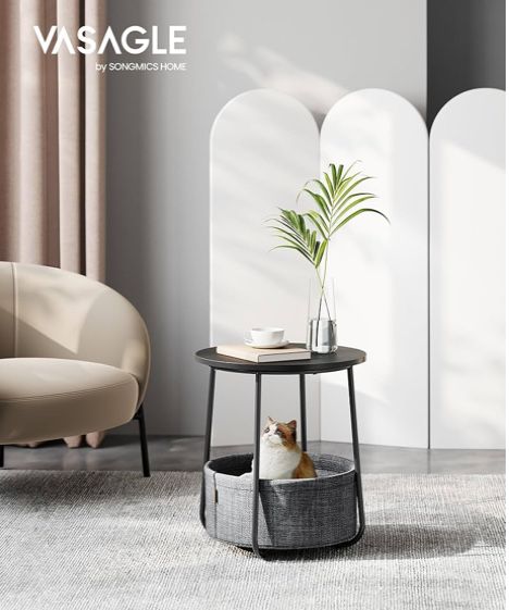 Кръгла странична масичка VASAGLE