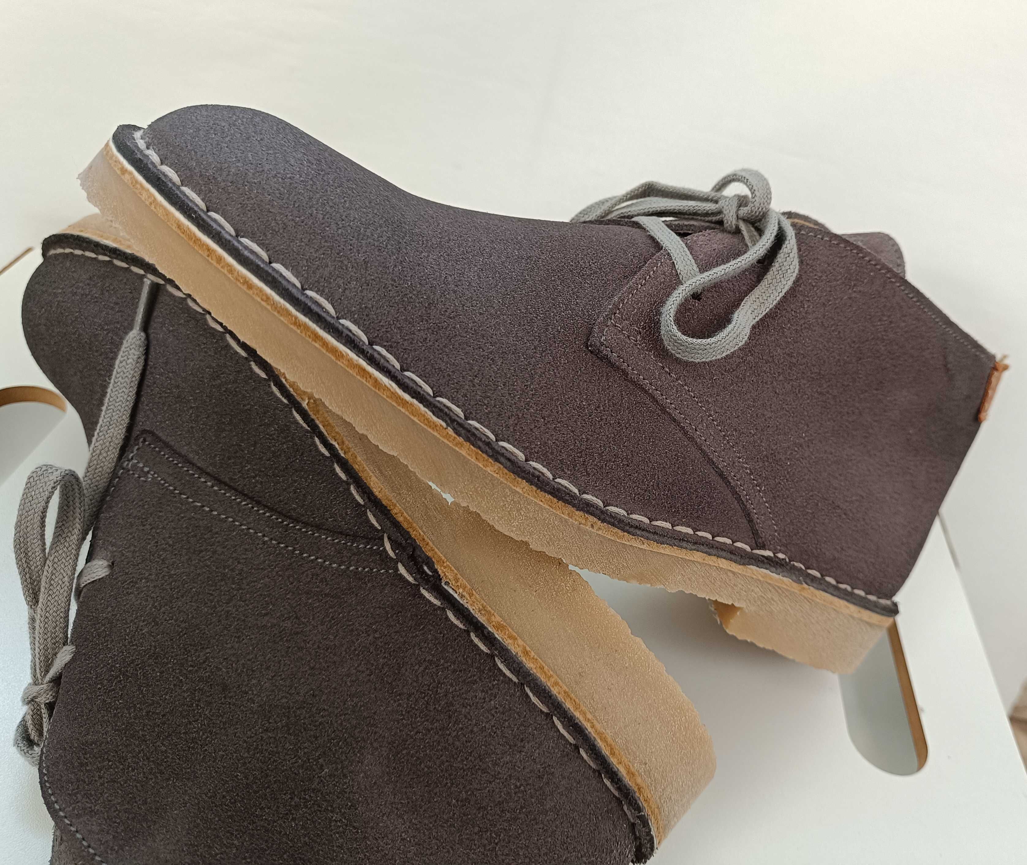 Ghete chukka suede 42 43 plain toe Carrera NOI piele naturala moale