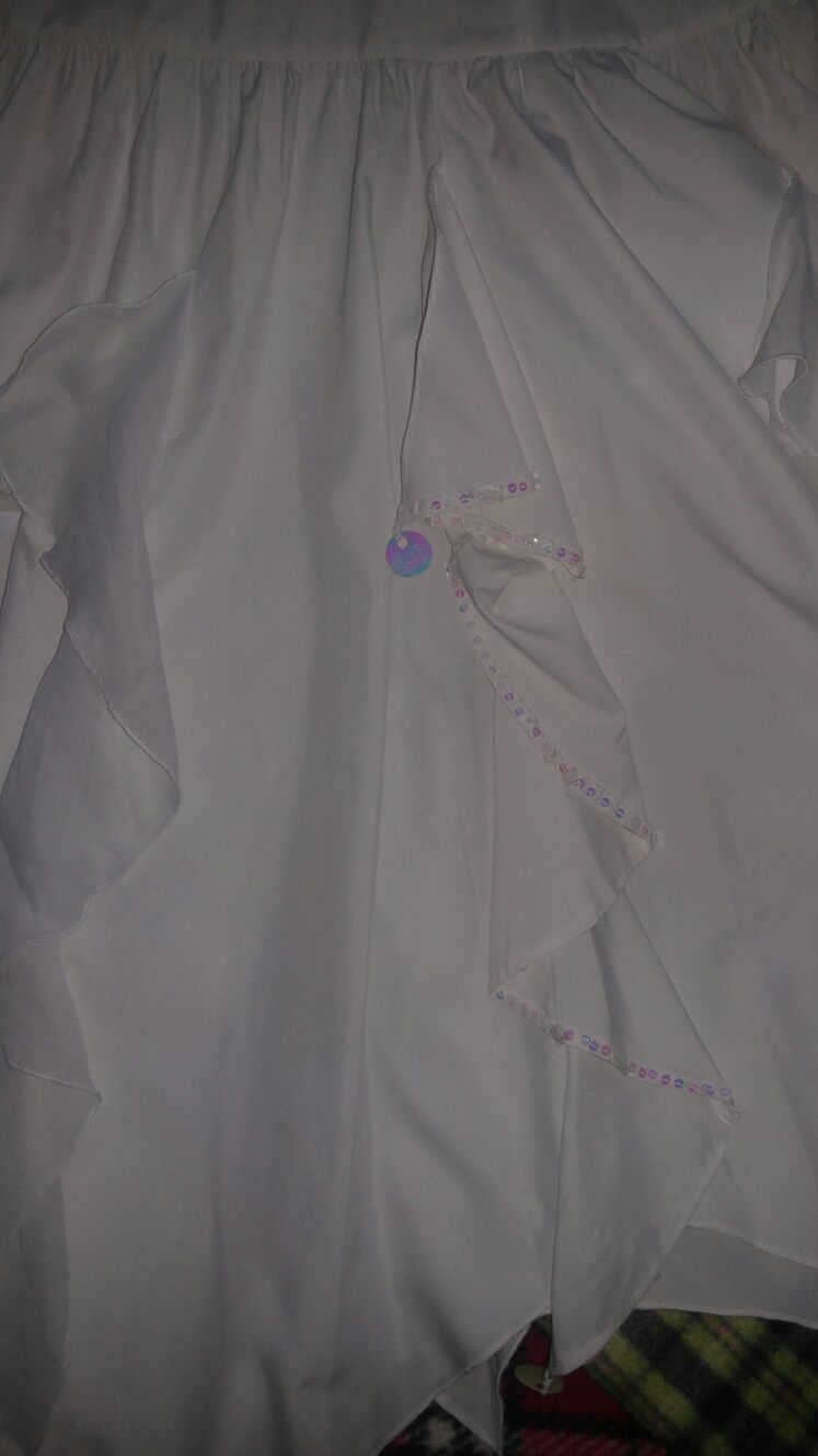 Шикарная белая летняя юбка 48 размер