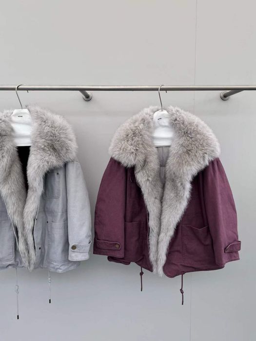 Премиальная Женская парка с натуральным мехом и гусиным пухом