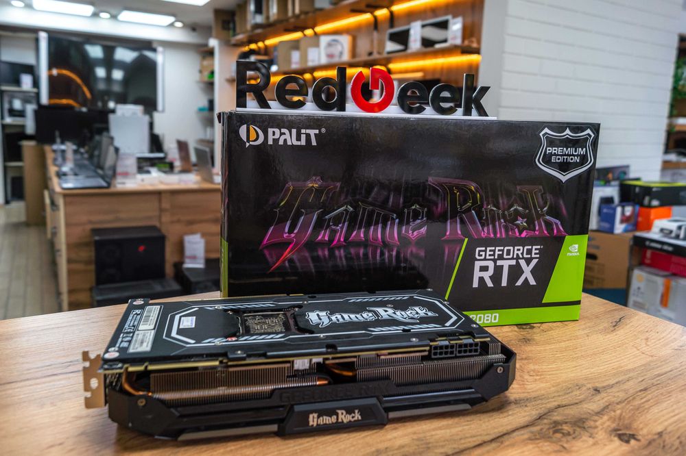 Видеокарта Palit RTX2080 GAMEROCK PREMIUM 8G  256bit  Магазин Red Geek