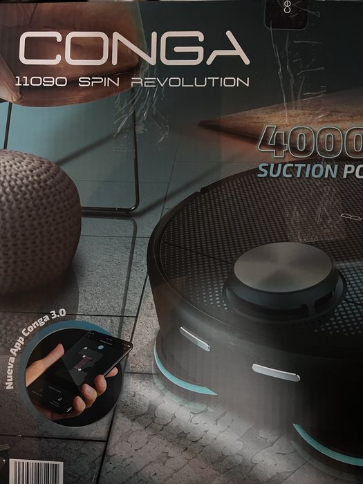 Robot aspurator cu mop conga 11090 spin revolution