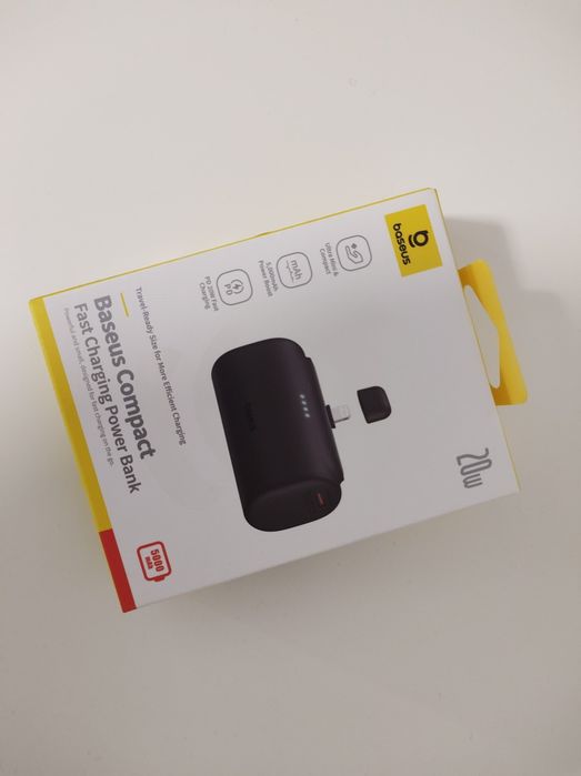Baterie externă compactă, Baseus, 5000mAh, mufă lightning, 20W
