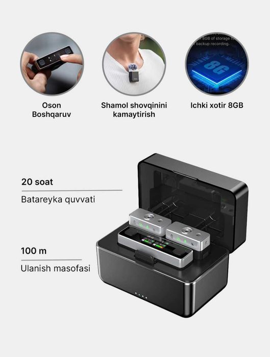 Ulanzi u mic a18 profissional mikrafoni