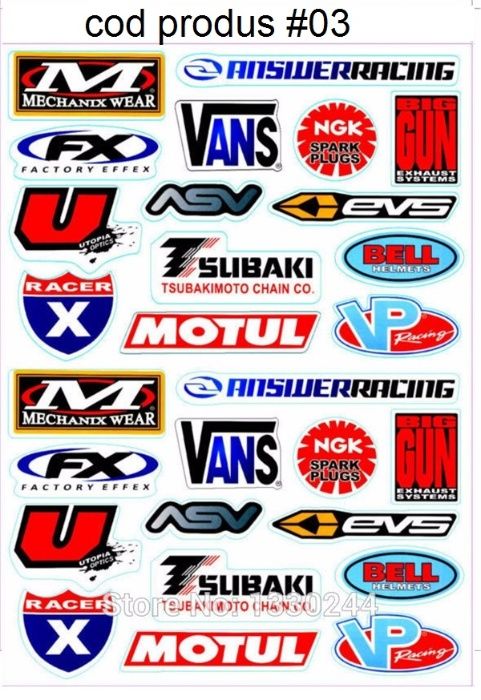 Stikere Moto Atv Enduro Cross Utv Sponsori Autocolante Abtibilde