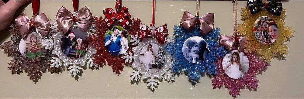 Коледна играчка за елха със снимка