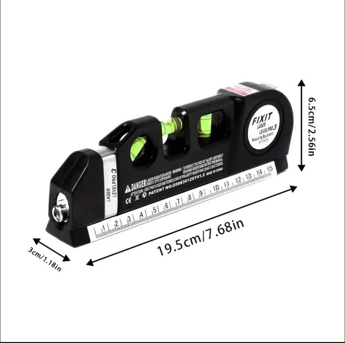 Лазерен нивелир с тринога и мерителна лента