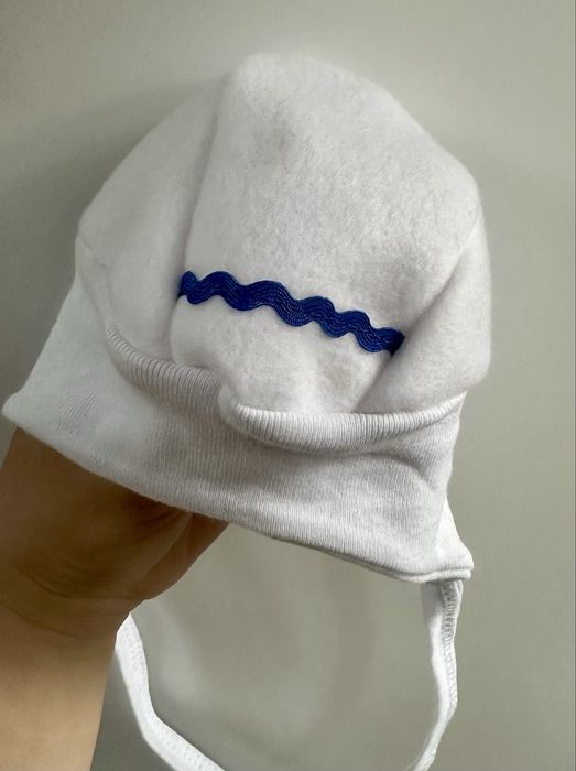 Costum botez baietel 6-9 luni (5kg) popular traditional albastru alb