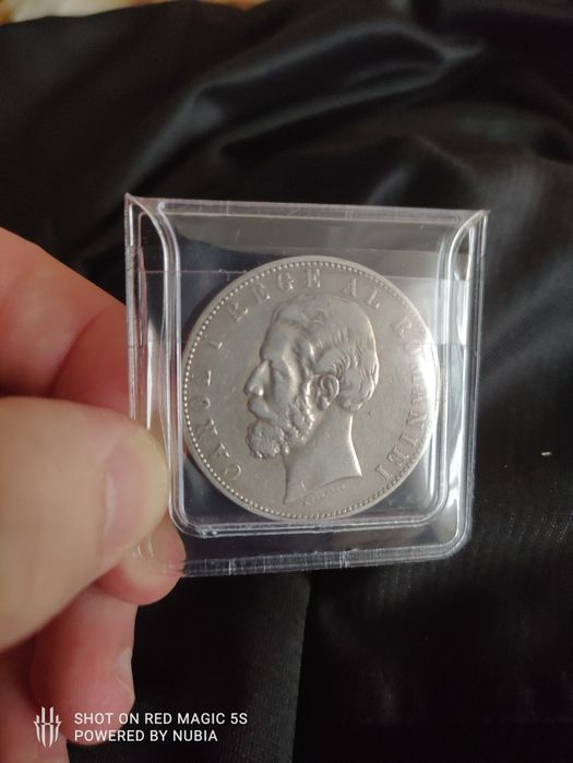 Moneda argint 5 lei 1883