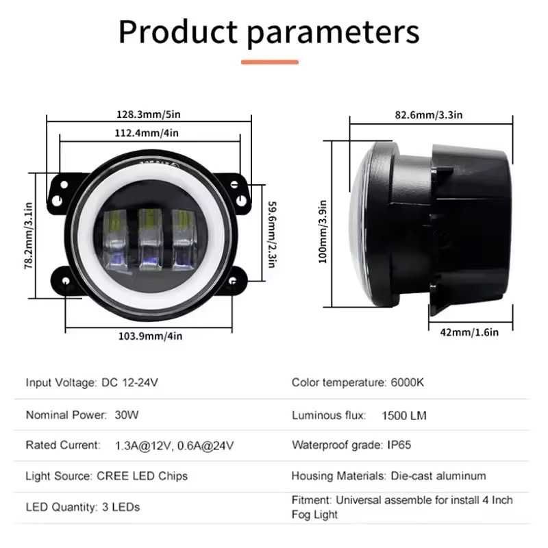 80W 4 Инчови Универсални LED Диодни Халогени за вграждане