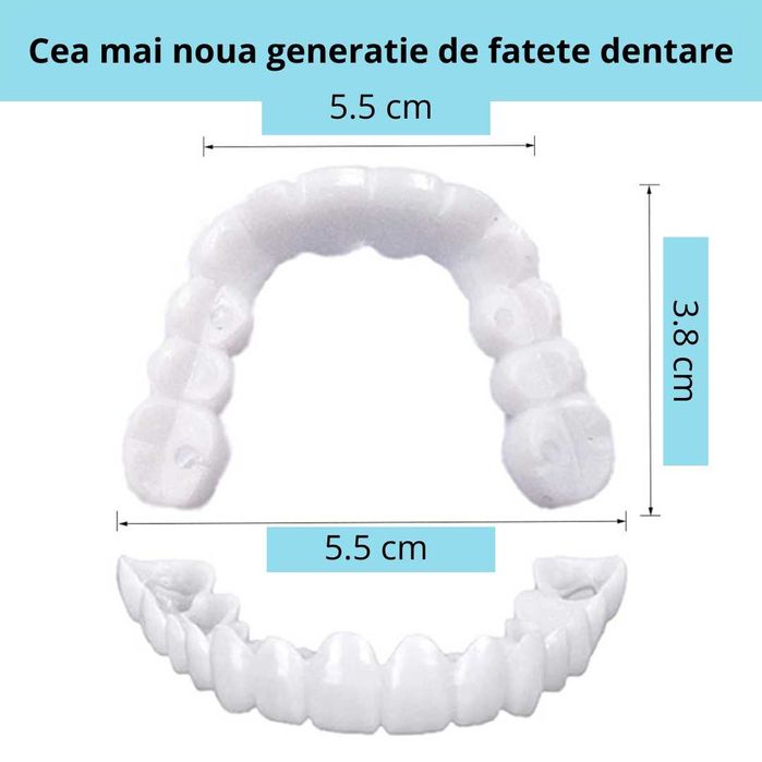 Fațete Dentare Cosmetice SnapSmile – Zâmbet Alb Instant, Reutilizabile