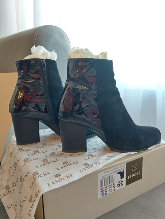 Боти Lasocki - черни , естествена кожа