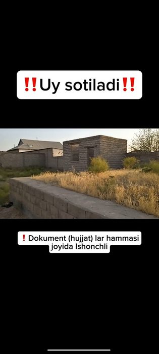 6 sotix uchastka hojatxona oshxona koʻtarilgan 5xona fundamend qoʻyilg