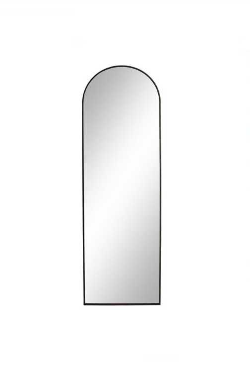 Oglinda de Podea cu Cadru din Aluminiu & Picior 45x148cm
