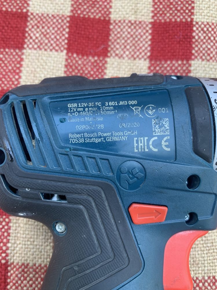Bosch GSR 12V-35 FC/безчетков винтоверт със сменяема глава/+1 бат 4 ah