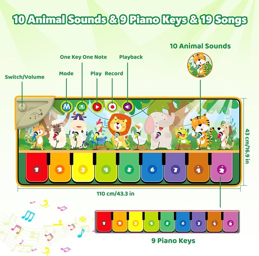 Музикално килимче за игра Rodzon