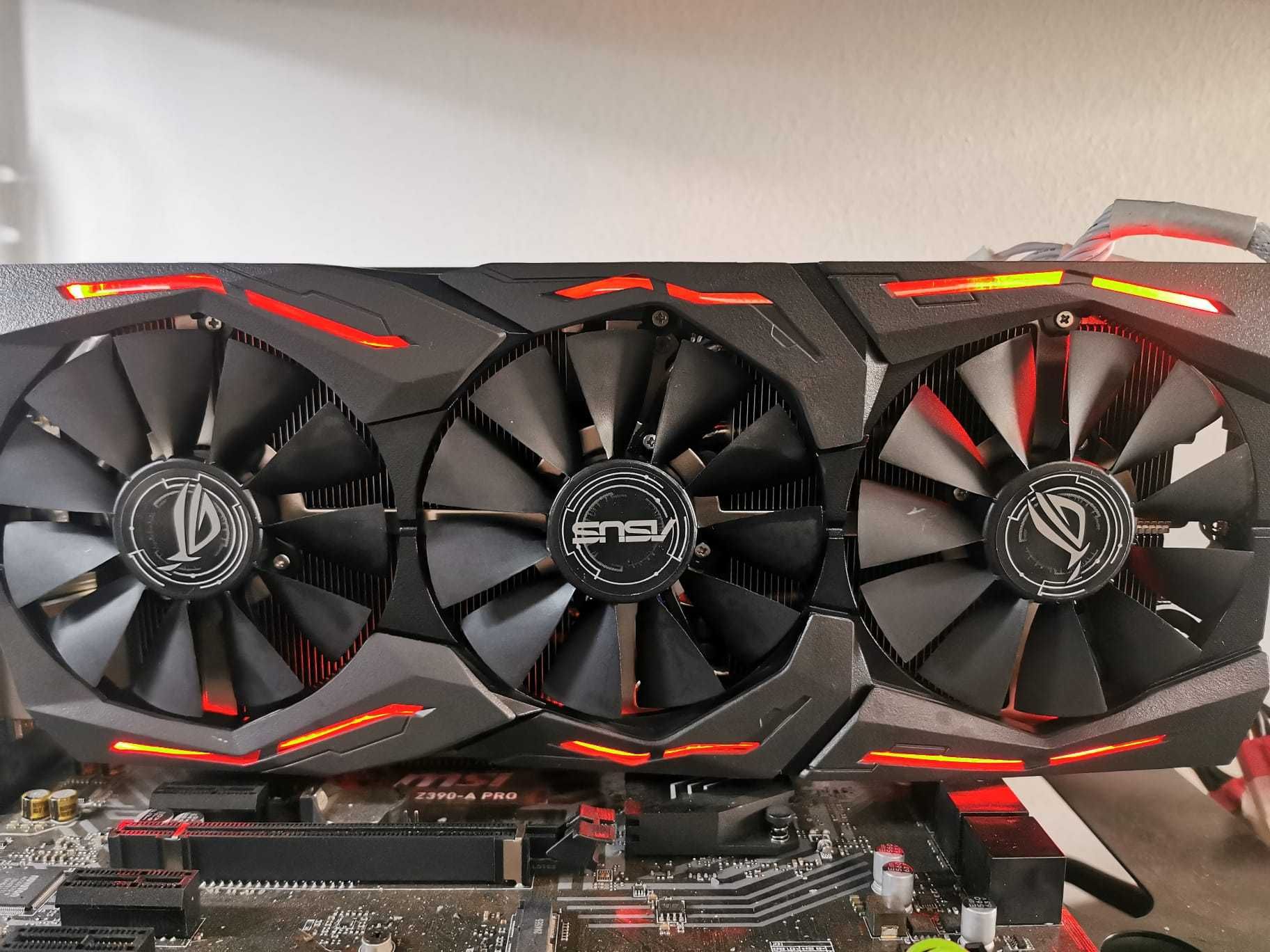 Placa Video ASUS ROG STRIX GTX 1070 de 8GB pe 256 biti ca noua