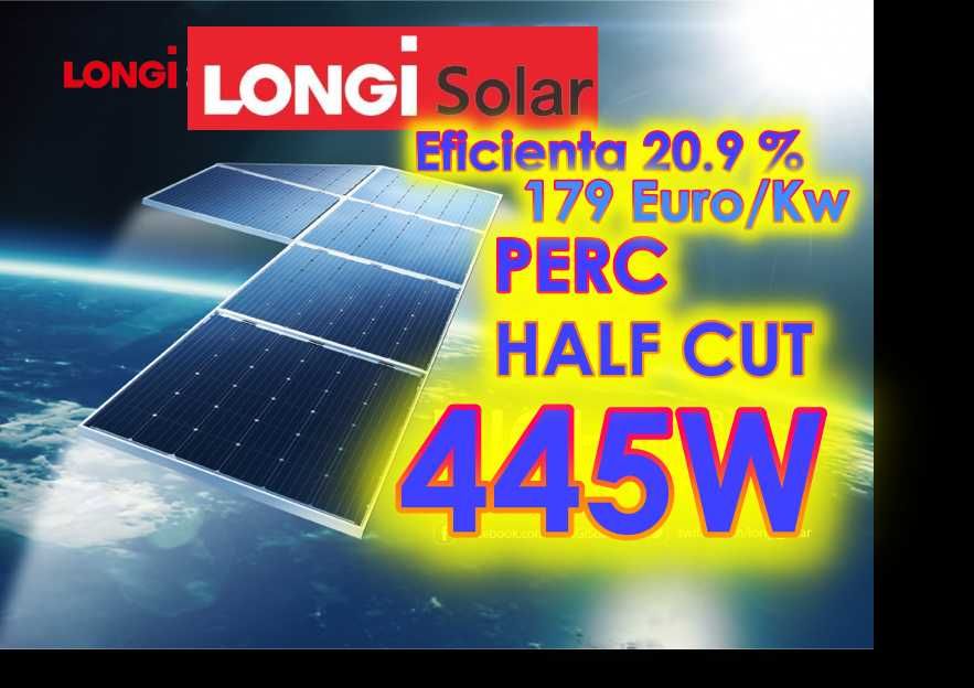 Panouri fotovoltaice mono LR472HPH455M LONGI Solar HALF CUT PERC 20.9%