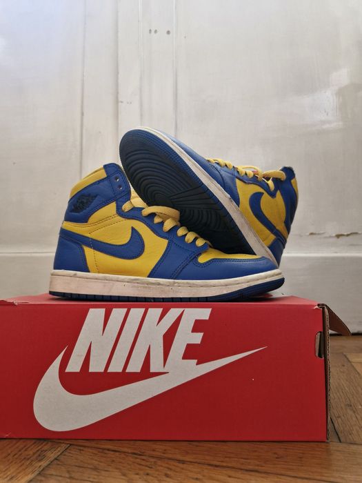 Jordan 1 mid blue and yellow