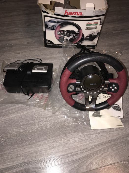 Volan gaming Hama pentru PS3 + pedale + suport de birou