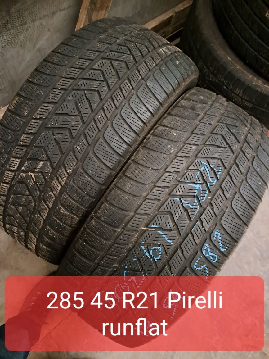 2 anvelope 285/45 R21 Pirelli runflat BMW