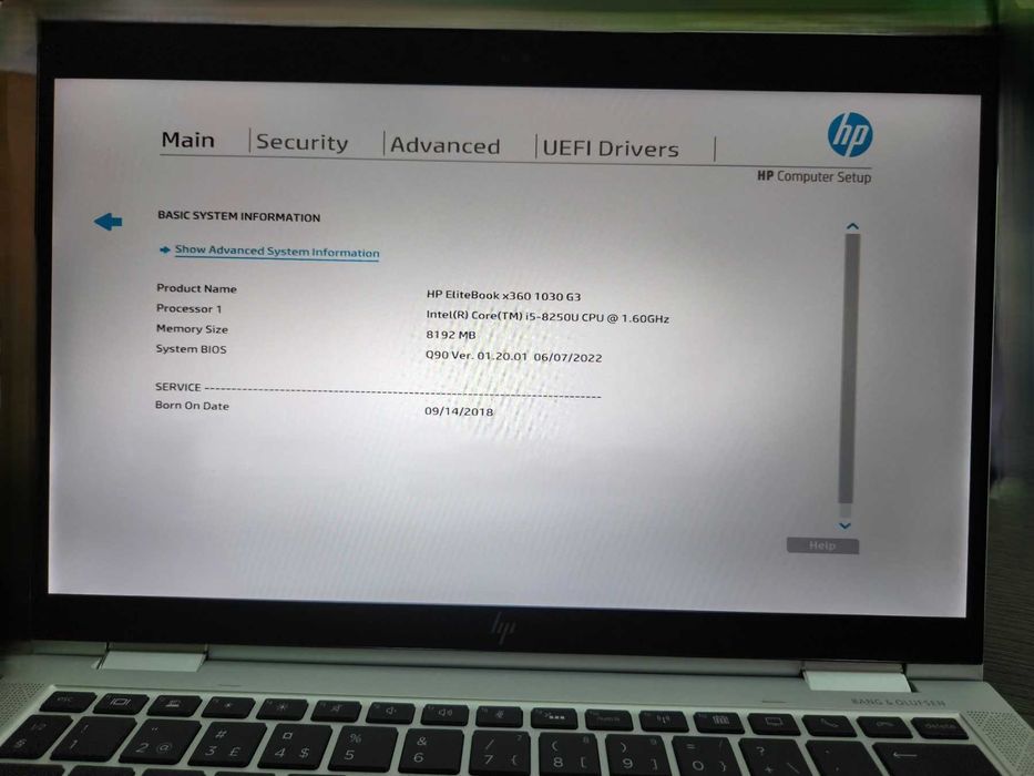 HP EliteBook x360 1030 G3 13.3" Full HD с i5 8250U RAM 8GB/ 256GB SSD